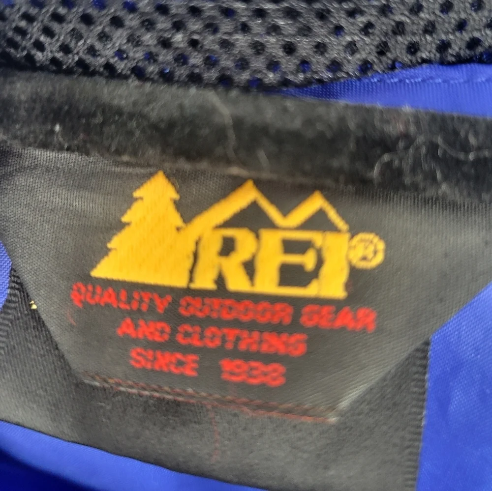 REI Nylon Windbreaker Jacket Men Size S Blue‎ Full Zip